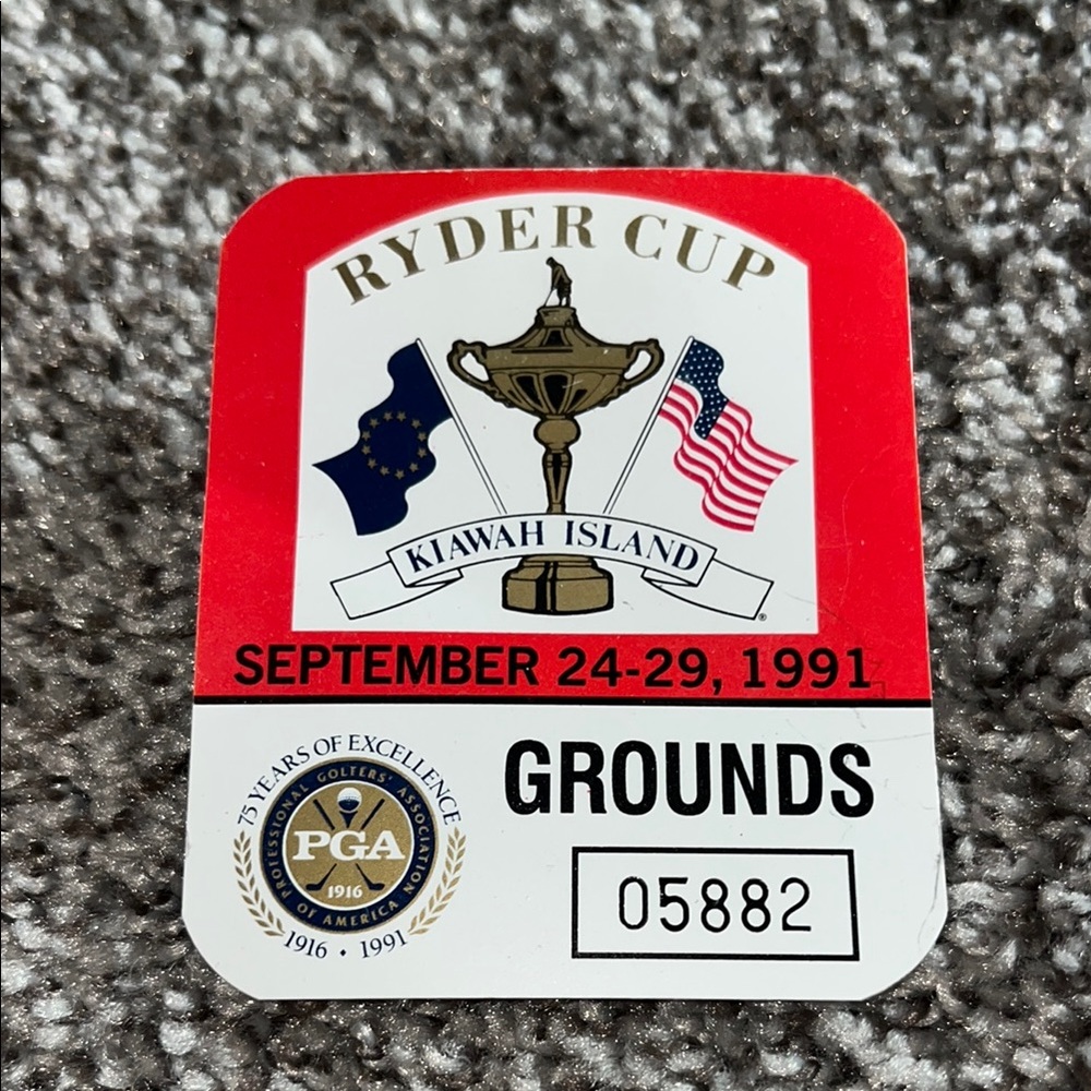Ryder Cup 1991 Grounds Pass
